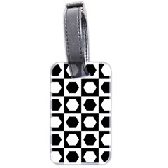 Chessboard Hexagons Squares Luggage Tag (two Sides)