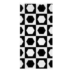 Chessboard Hexagons Squares Shower Curtain 36  X 72  (stall)  by Alisyart