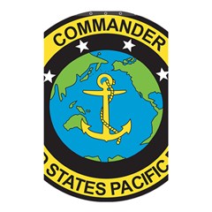 Seal Of Commander Of United States Pacific Fleet Shower Curtain 48  X 72  (small)  by abbeyz71