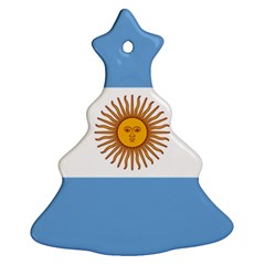 Argentina Flag Christmas Tree Ornament (two Sides) by FlagGallery