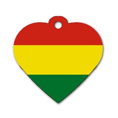 Bolivia Flag Dog Tag Heart (two Sides) by FlagGallery