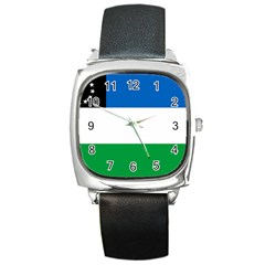 Flag Of Argentine Province Of Río Negro Square Metal Watch by abbeyz71