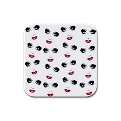 Bianca Del Rio Pattern Rubber Square Coaster (4 Pack)  by Valentinaart