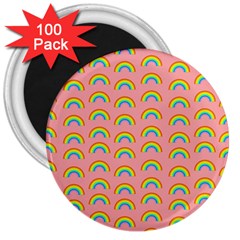 Pride Rainbow Flag Pattern 3  Magnets (100 Pack) by Valentinaart