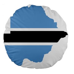 Botswana Flag Map Geography Large 18  Premium Flano Round Cushions by Sapixe