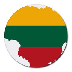 Lithuania Country Europe Flag Round Mousepads by Sapixe