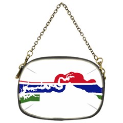 Gambia Flag Map Geography Outline Chain Purse (one Side) by Sapixe