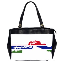 Gambia Flag Map Geography Outline Oversize Office Handbag (2 Sides) by Sapixe