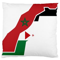 Western Sahara Flag Map Geography Standard Flano Cushion Case (one Side) by Sapixe