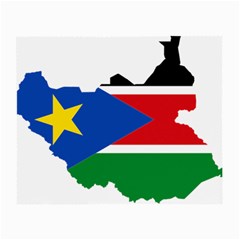 South Sudan Flag Map Geography Small Glasses Cloth (2 Sides)
