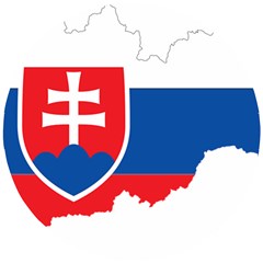 Slovakia Country Europe Flag Wooden Puzzle Round by Sapixe