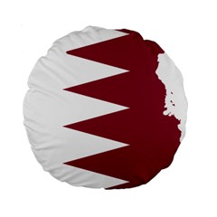 Borders Country Flag Geography Map Qatar Standard 15  Premium Flano Round Cushions