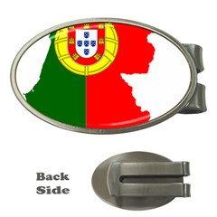 Portugal Flag Borders Cartography Money Clips (oval)  by Sapixe