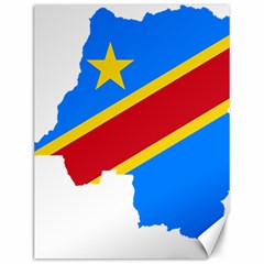 Democratic Republic Of The Congo Flag Canvas 12  X 16  by Sapixe
