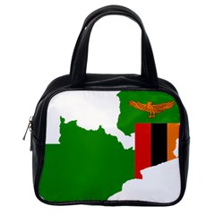 Zambia Flag Map Geography Outline Classic Handbag (one Side) by Sapixe