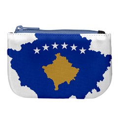 Kosovo Country Europe Flag Borders Large Coin Purse