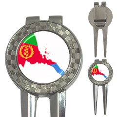 Eritrea Flag Map Geography Outline 3-in-1 Golf Divots by Sapixe