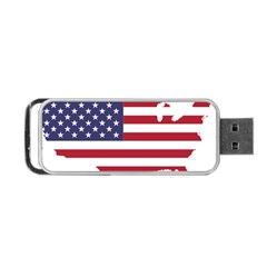 America Art Borders Cartography Portable Usb Flash (one Side) by Sapixe