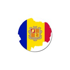 Andorra Country Europe Flag Golf Ball Marker (4 Pack) by Sapixe