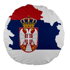 Serbia Country Europe Flag Borders Large 18  Premium Flano Round Cushions