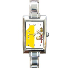 Vatican City Country Europe Flag Rectangle Italian Charm Watch by Sapixe
