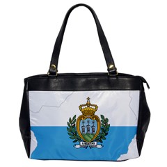 San Marino Country Europe Flag Oversize Office Handbag by Sapixe