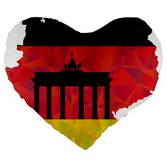 Republic Germany Deutschland Map Large 19  Premium Heart Shape Cushions