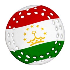 Flag Iran Tajikistan Afghanistan Round Filigree Ornament (two Sides) by Sapixe