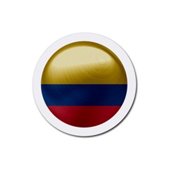 Colombia Flag Country National Rubber Round Coaster (4 Pack) 