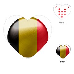 Belgium Flag Country Europe Playing Cards Single Design (heart) by Sapixe