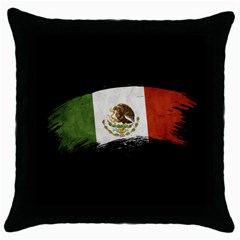 Flag Mexico Country National Throw Pillow Case (black) by Sapixe