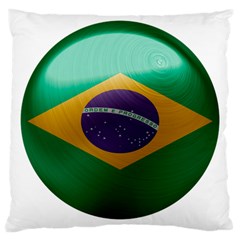 Brazil Flag Country Symbol Large Cushion Case (two Sides) by Sapixe