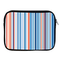 Blue And Coral Stripe 1 Apple Ipad 2/3/4 Zipper Cases by dressshop