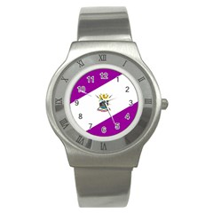 Flag Of Cabo De Hornos Stainless Steel Watch by abbeyz71