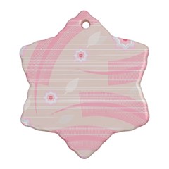 Background Non Seamless Pattern Pink Snowflake Ornament (two Sides) by Pakrebo