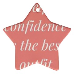 Self Confidence  Star Ornament (two Sides) by Abigailbarryart