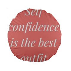 Self Confidence  Standard 15  Premium Round Cushions by Abigailbarryart