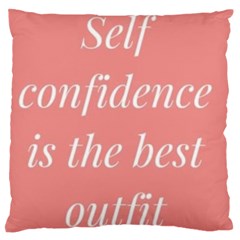 Self Confidence  Large Flano Cushion Case (two Sides)