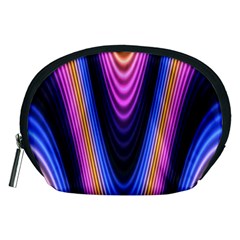 Wave Line Waveform Sound Purple Accessory Pouch (medium) by HermanTelo