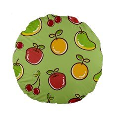 Seamless Healthy Fruit Standard 15  Premium Flano Round Cushions by HermanTelo