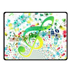 Circle Music Pattern Double Sided Fleece Blanket (small) 