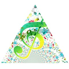 Circle Music Pattern Wooden Puzzle Triangle