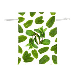 Mint Seamless Pattern Leaf Green Lightweight Drawstring Pouch (s) by Pakrebo