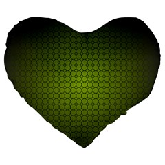 Hexagon Background Circle Large 19  Premium Heart Shape Cushions