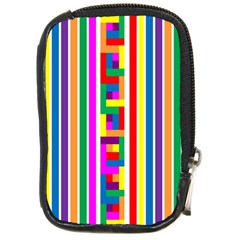 Rainbow Geometric Spectrum Compact Camera Leather Case