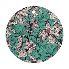 Vintage Floral Pattern Ornament (round) by Sobalvarro