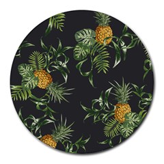 Pineapples Pattern Round Mousepads by Sobalvarro