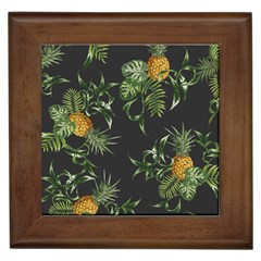 Pineapples Pattern Framed Tile by Sobalvarro