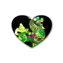 Green Ki Rin Rubber Coaster (heart) 