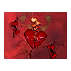 Wonderful Hearts And Rose Double Sided Flano Blanket (mini)  by FantasyWorld7